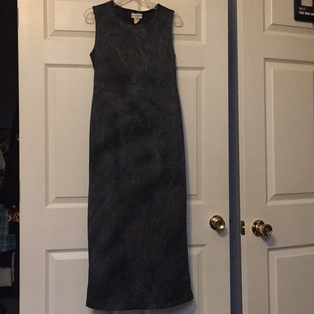 eleven USA sleeveless long smoky gray dress large